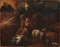 Moses and the burning thornbush by Lieven Mehus