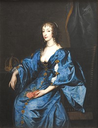 Portrait of Queen Henriette, consort of King Carl the First by Anthony Van Dyck
