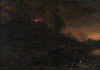 Vesuvius Erupting at Nightfall by Jan Asselijn