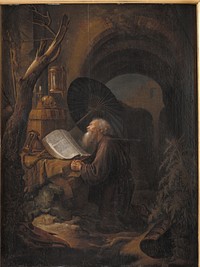 A hermit by Gerard Dou