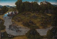 The Stag Hunt of the Elector Frederic the Wise (1463-1525) of Saxony by Lucas Cranach d.Æ