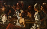 Card and Backgammon Players by Michelangelo Merisi Da Caravaggio