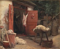 A Slaughterhouse in Hellebæk by Carl Bloch