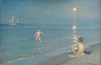 Boys Bathing at Skagen. by P.S. Krøyer