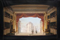 The interior of Det kgl.theater during the production of Jacob v. Thyboe by C. F. Christensen