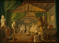 Pope Leo XII Visiting Thorvaldsen's Studios in the Piazza Barberini, 18 October 1826 by Ditlev Martens
