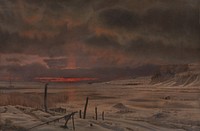 Winter evening by a Danish fjord by Vilhelm Kyhn