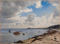 Zealand's north coast with a view of Kronborg by Vilhelm Kyhn