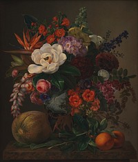 A vase with flowers by Johan Laurentz Jensen