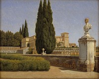 View of the Gardens of the Villa Albani. by C.W. Eckersberg