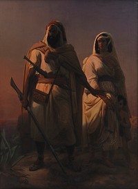 An Arab Family in the Desert by Niels Simonsen