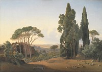 View from Hadrian's villa at Tivoli by Fritz Petzholdt