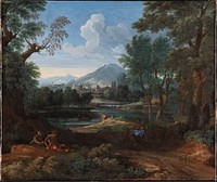 Arcadian landscape by Gaspard Dughet