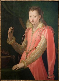 Young woman portrayed as Portia Catonis by Agnolo Bronzino