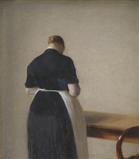 Woman seen from the Back by Vilhelm Hammershøi