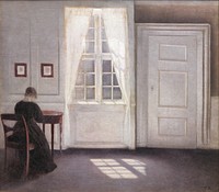 Interior in Strandgade, Sunlight on the Floor by Vilhelm Hammershøi