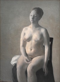 Seated Female Nude by Vilhelm Hammershøi