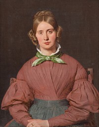 Susanne Cecilie Købke, born Købke, the artist's wife by Christen Købke