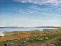 The fjord at Karrebæksminde by L. A. Ring