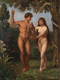 Eve Tempts Adam by Wilhelm Marstrand