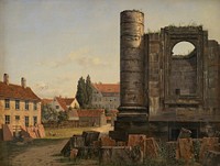 Part of Marmorpladsen with the ruins of the unfinished Frederikskirke by Thorald Læssøe