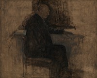 The architect Thorvald Bindesbøll by Vilhelm Hammershøi