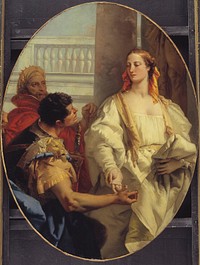 Latinus Offering his Daughter Lavinia to Aeneas in Matrimony by Giovanni Battista Tiepolo