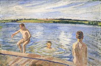 Boys Bathing by Peter Hansen