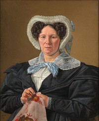 The artist's mother, Frederikke Eleonore Cathrine Rørbye, née Stockfleth (1773-1851) by Martinus Rørbye