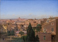 A prospect of Rome seen from the artist's residence by Hans Jørgen Hammer