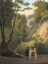 The Devil's Cleft at Liselund Manor. by C.W. Eckersberg