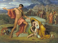 Pyrrhus and Andromache at Hector's Tomb by J. L. Lund