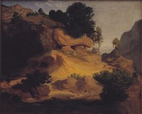 Landscape near Subiaco in Italy by Lorenz Frølich