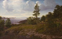 View of the archipelago at Elleholm in Blekinge by Godtfred Rump
