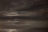 Moonlight over the Sea by Johan Christian Claussen Dahl