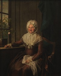Countess Anna Joachima Danneskiold-Laurvigen, née Ahlefeldt, painted in her 74th year by Jens Juel