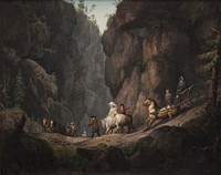 The passage through Krokkleven at Ringerike in Norway by Erik Pauelsen