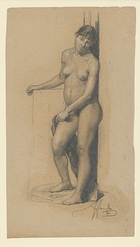 Nude woman standing