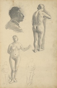 Sketchbook with figurative studies