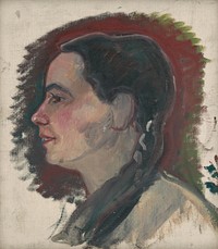 Portrait of a young woman with a braid