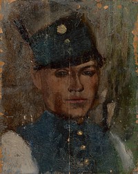 Study of a soldier's head by Ladislav Mednyánszky