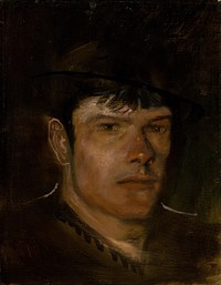 Lad with a large ear and a small hat by Ladislav Mednyánszky
