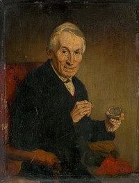 Portrait of a gentleman with tobacco tin