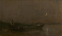 Fishing by moonlight by Ladislav Mednyánszky