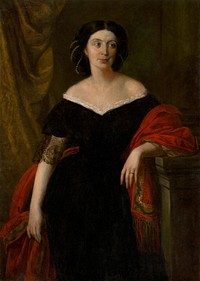 Portrait of a woman in an evening gown