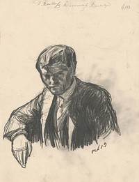 Study of a bust of a man in a smock