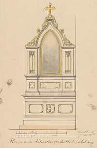 Proposal for a side altar in the church in sobrancy