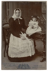 Portrait of a woman with a child