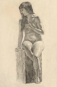 Study of a seated female nude