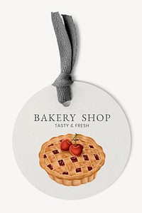 Bakery shop label mockup psd